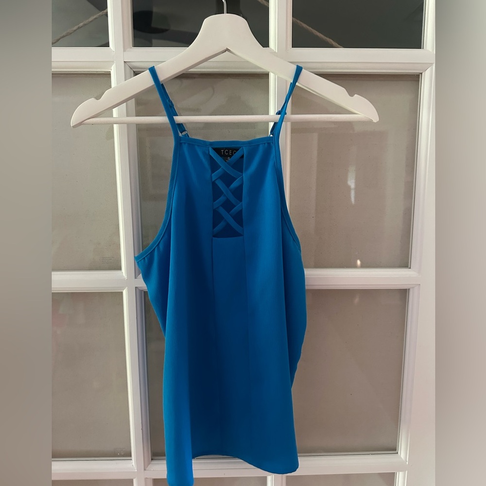 TCEC Vibrant Blue Strappy Top